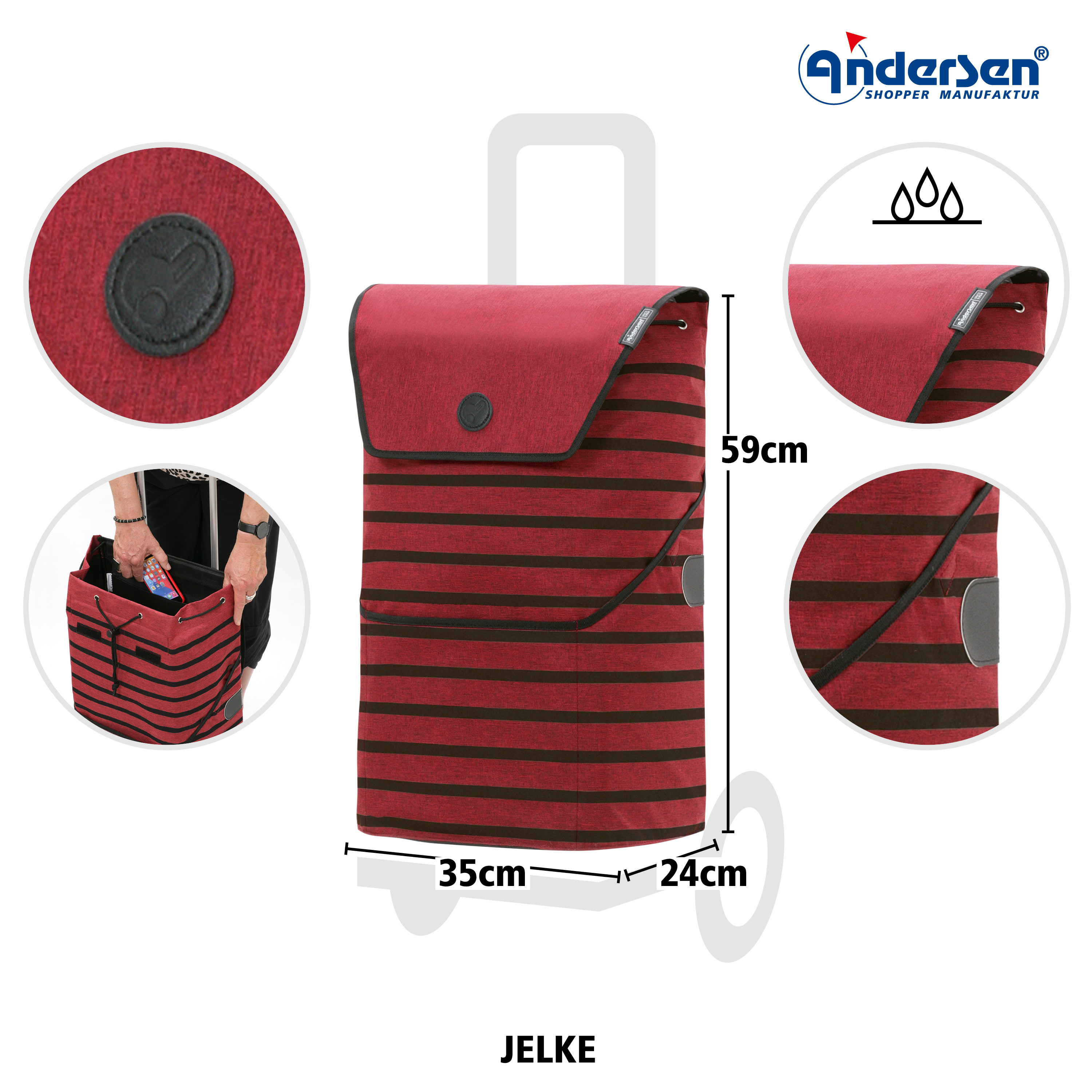 Andersen Shopper Tasche Jelke Einkaufstrolley