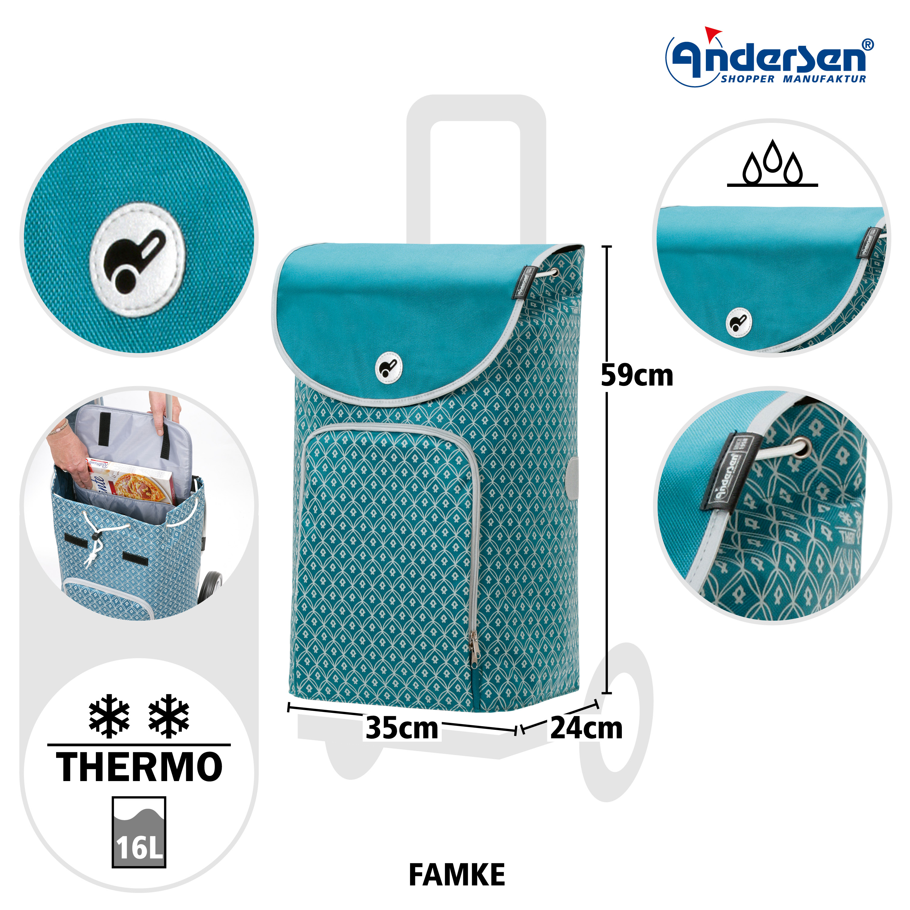 Andersen Shopper Tasche Famke Einkaufstrolley